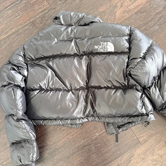 The North Face Shiny Black Puffer Nuptse Jacket - Picture 2 of 6